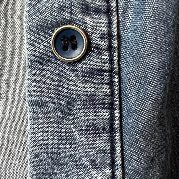 Zara Denim Short Sleeve Button Down Shirt - Picture 2 of 5